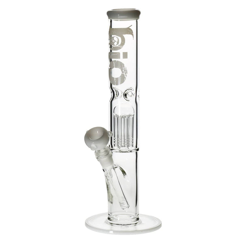 Bio Glass Glass Bong 14" BIO 50mm Tree Straight Water Pipe - White