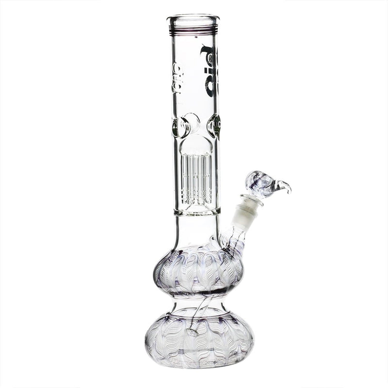 Bio Glass Glass Bong 14" BIO Double Bubble Water Pipe - Black Rake