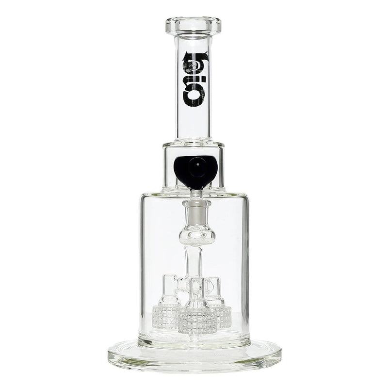 Bio Glass Glass Bong 14" Triple Grid Stemless Water Pipe