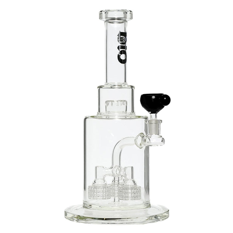 Bio Glass Glass Bong 14" Triple Grid Stemless Water Pipe