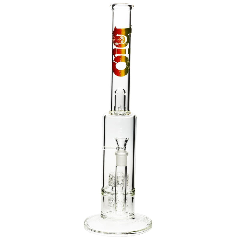 Bio Glass Glass Bong 16" BIO Double Grid Water Pipe - Rasta Logo