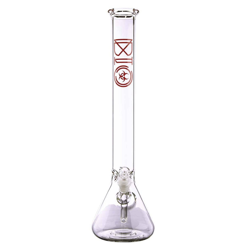 Bio Glass Glass Bong 18" BIO 50mm Beaker - Red