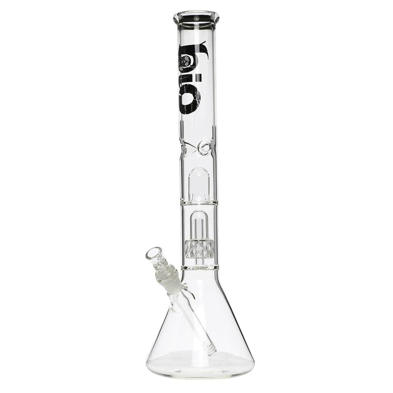 Bio Glass Glass Bong 18" BIO 50mm Single Grid Dome Beaker Water Pipe - Black