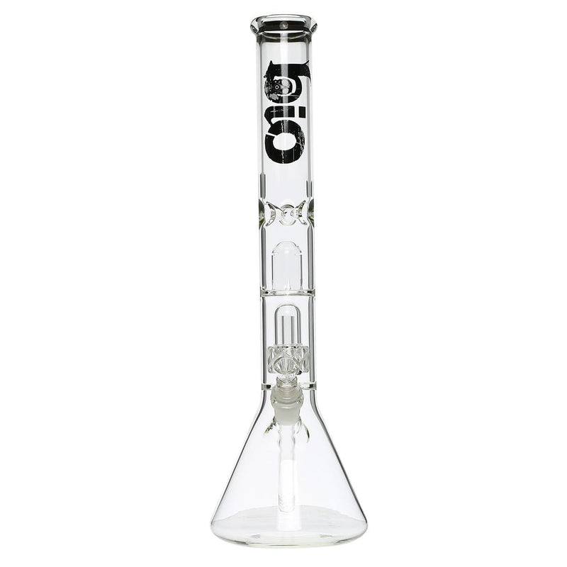 Bio Glass Glass Bong 18" BIO 50mm Single Grid Dome Beaker Water Pipe - Black