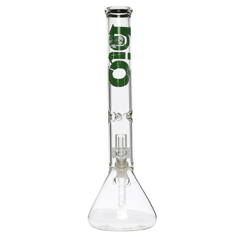 Bio Glass Glass Bong 18" BIO 50mm Single Grid Dome Beaker Water Pipe - Green