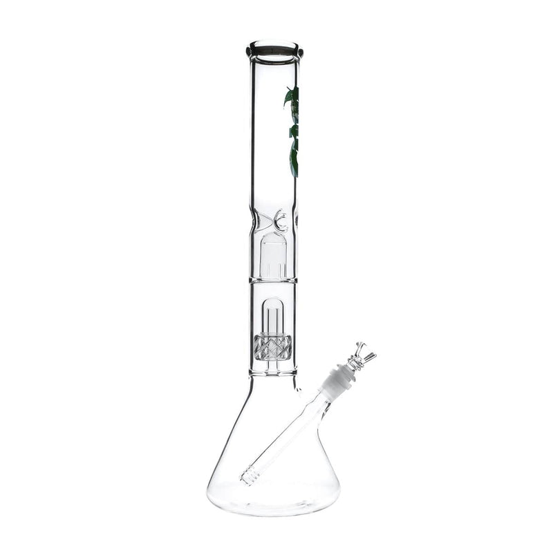 Bio Glass Glass Bong 18" BIO 50mm Single Grid Dome Beaker Water Pipe - Green