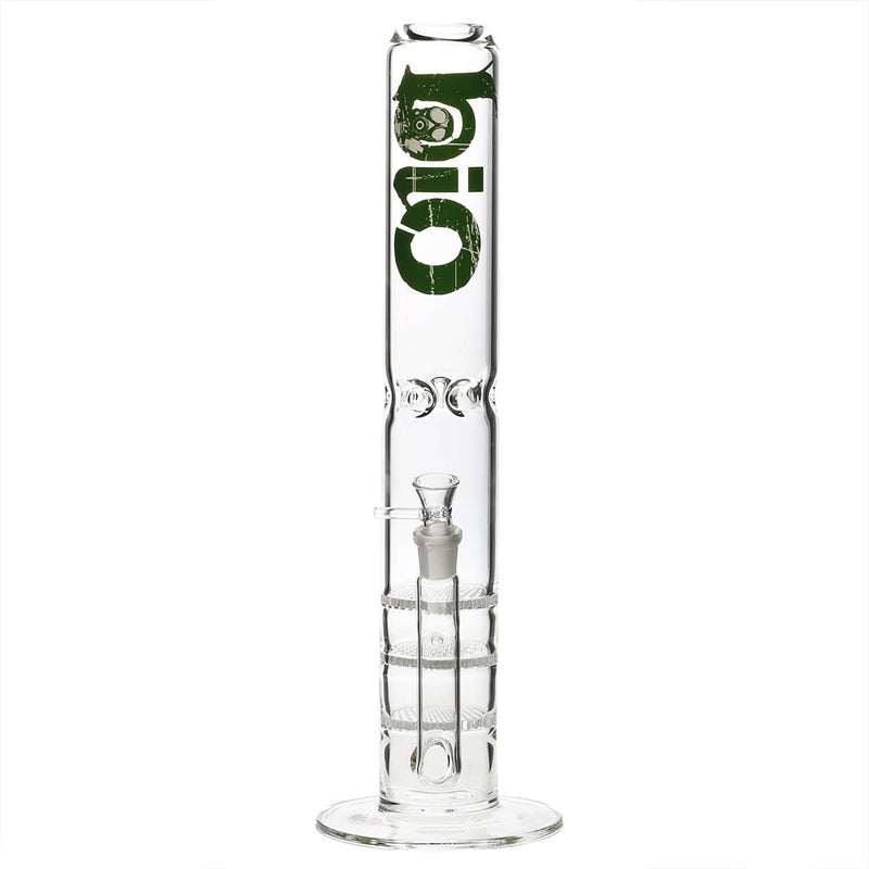 Bio Glass Glass Bong 18" BIO 65mm Triple Honeycomb Water Pipe - Green Logo