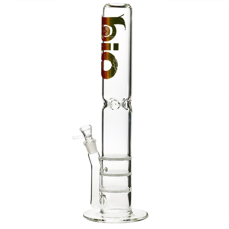 Bio Glass Glass Bong 18" BIO 65mm Triple Honeycomb Water Pipe - Rasta Logo