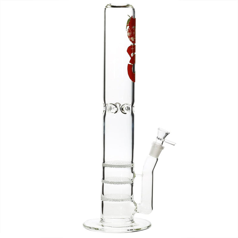 Bio Glass Glass Bong 18" BIO 65mm Triple Honeycomb Water Pipe - Rasta Logo