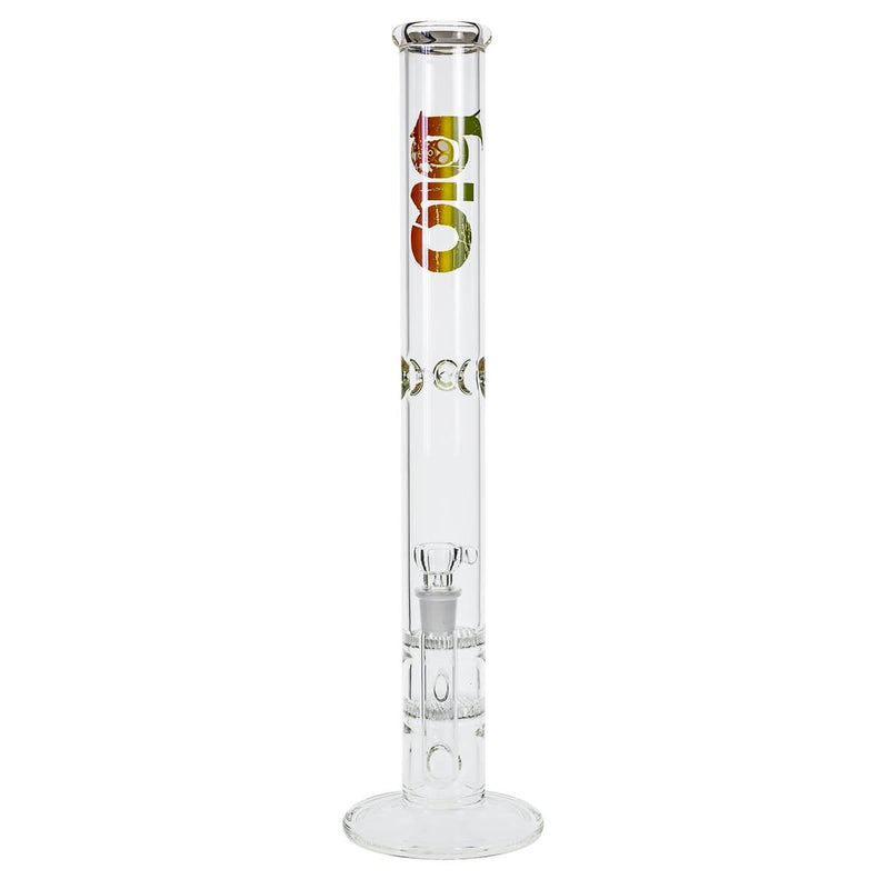 Bio Glass Glass Bong 18" BIO Double Honeycomb Water Pipe - Rasta Logo