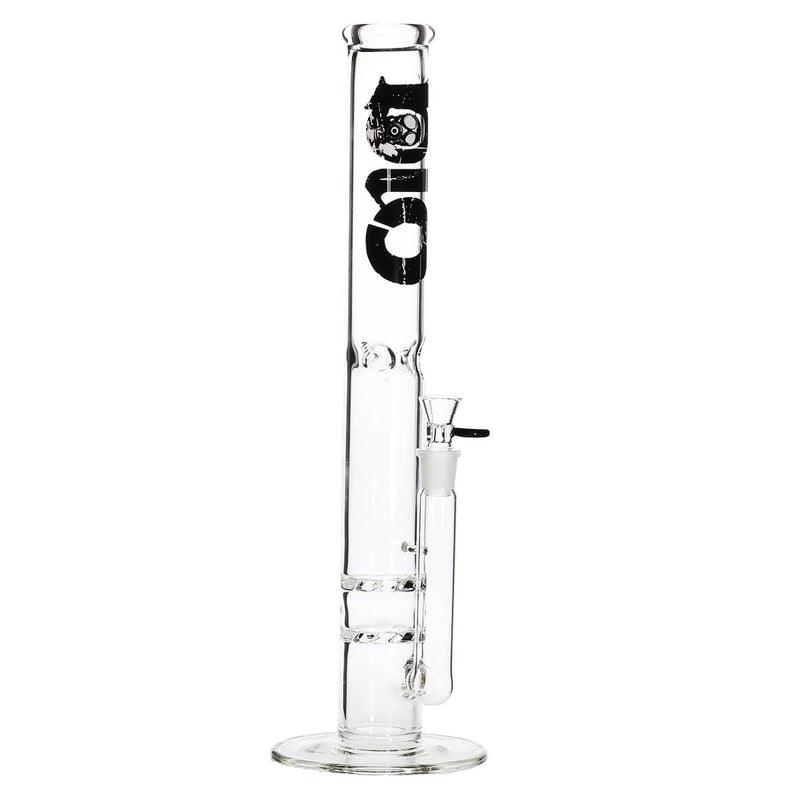 Bio Glass Glass Bong 18" BIO Double Hurricane Water Pipe - Black Logo