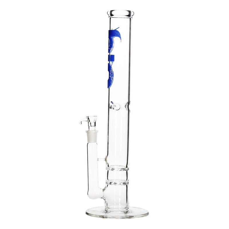 Bio Glass Glass Bong 18" BIO Double Hurricane Water Pipe - Blue Logo