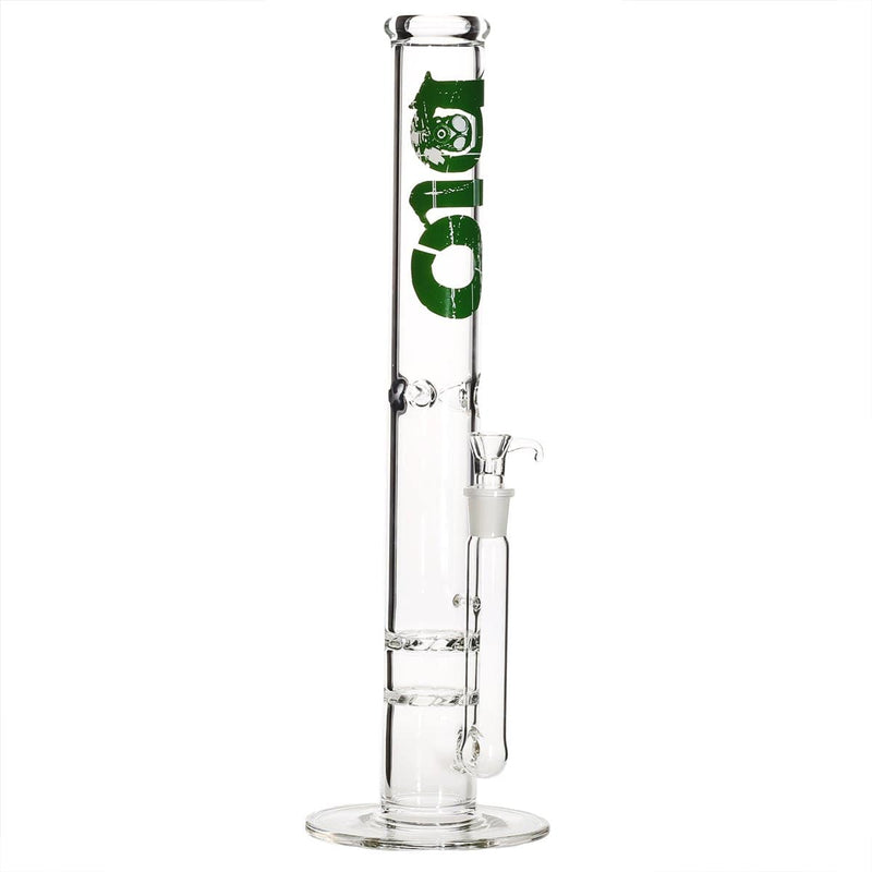 Bio Glass Glass Bong 18" BIO Double Hurricane Water Pipe - Green Logo