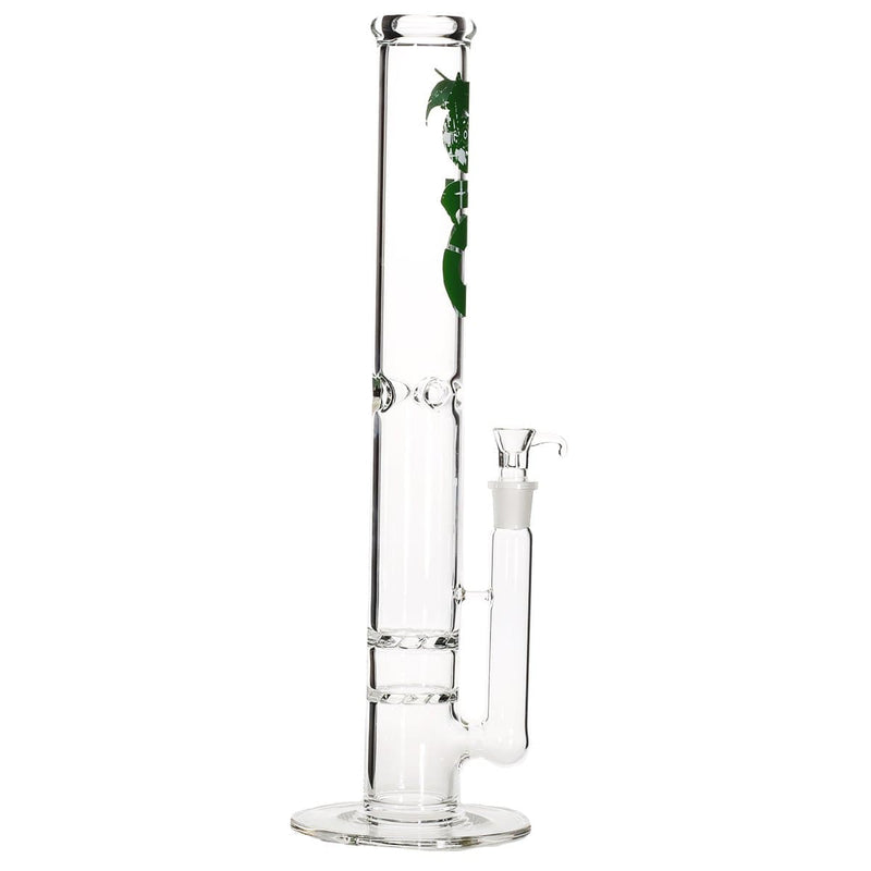 Bio Glass Glass Bong 18" BIO Double Hurricane Water Pipe - Green Logo