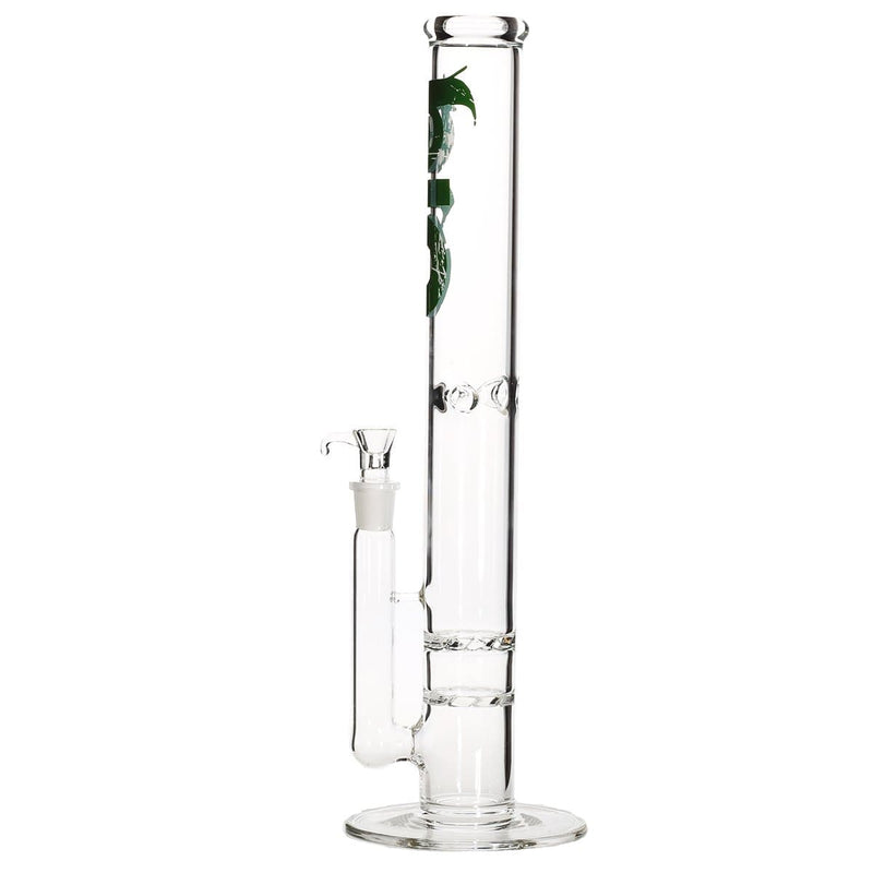 Bio Glass Glass Bong 18" BIO Double Hurricane Water Pipe - Green Logo