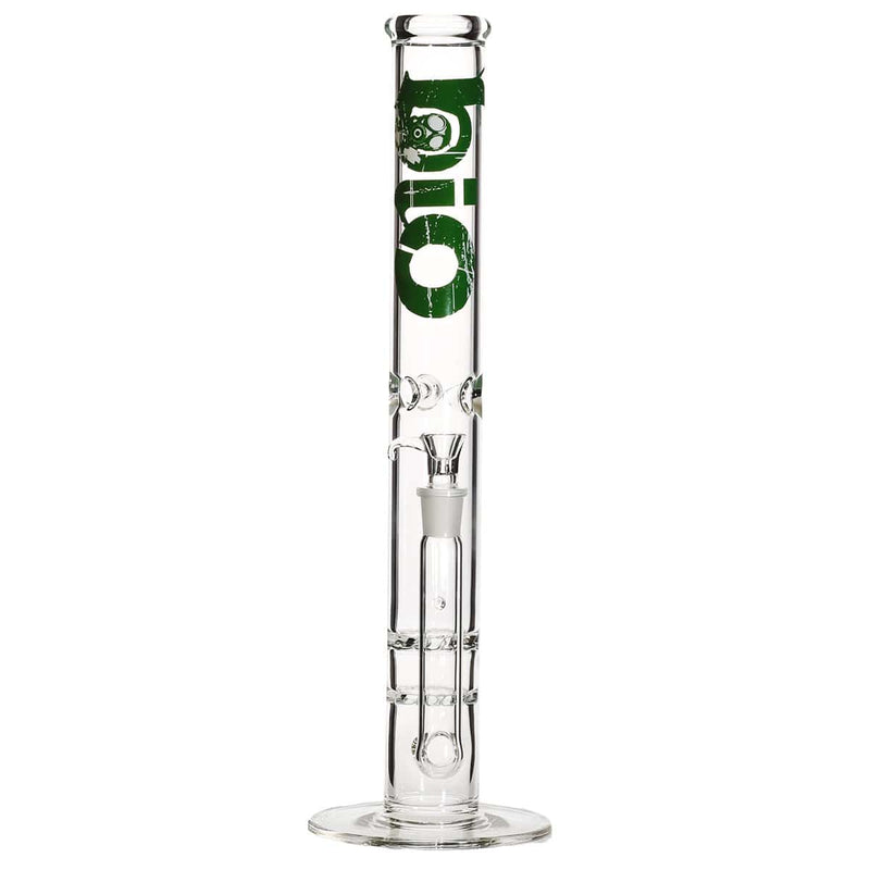 Bio Glass Glass Bong 18" BIO Double Hurricane Water Pipe - Green Logo