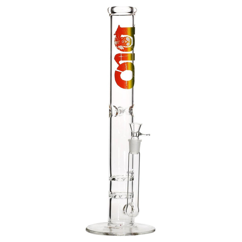 Bio Glass Glass Bong 18" BIO Double Hurricane Water Pipe - Rasta Logo