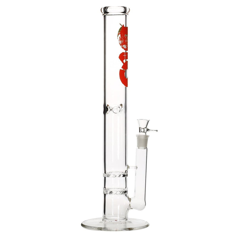 Bio Glass Glass Bong 18" BIO Double Hurricane Water Pipe - Rasta Logo