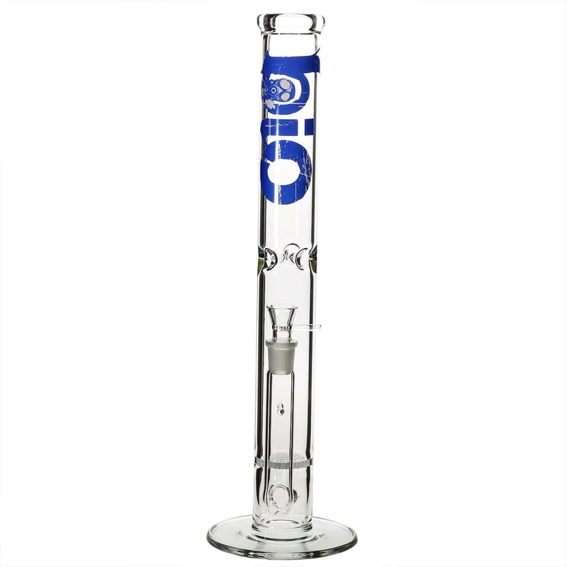 Bio Glass Glass Bong 18" BIO Honeycomb Water Pipe - Blue Logo