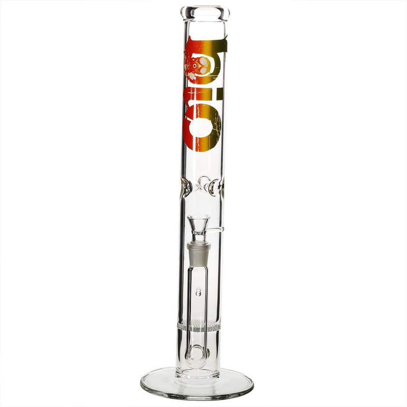 Bio Glass Glass Bong 18" BIO Honeycomb Water Pipe - Rasta Logo