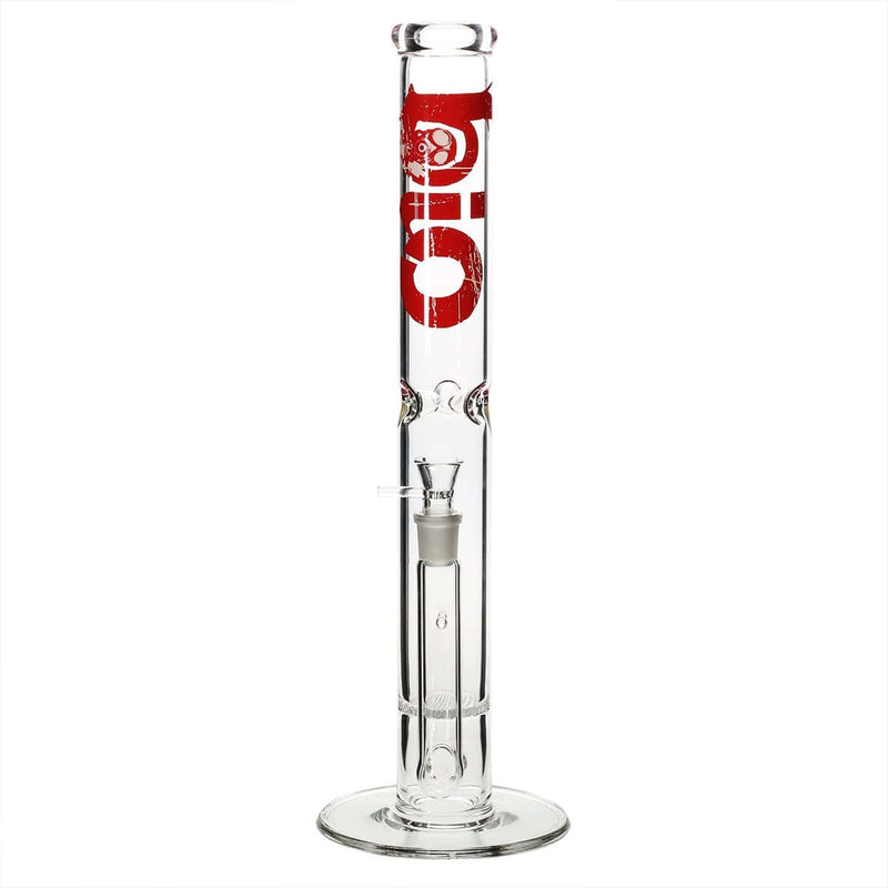 Bio Glass Glass Bong 18" BIO Honeycomb Water Pipe - Red Logo