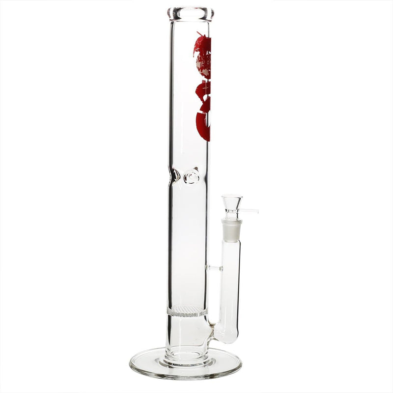 Bio Glass Glass Bong 18" BIO Honeycomb Water Pipe - Red Logo