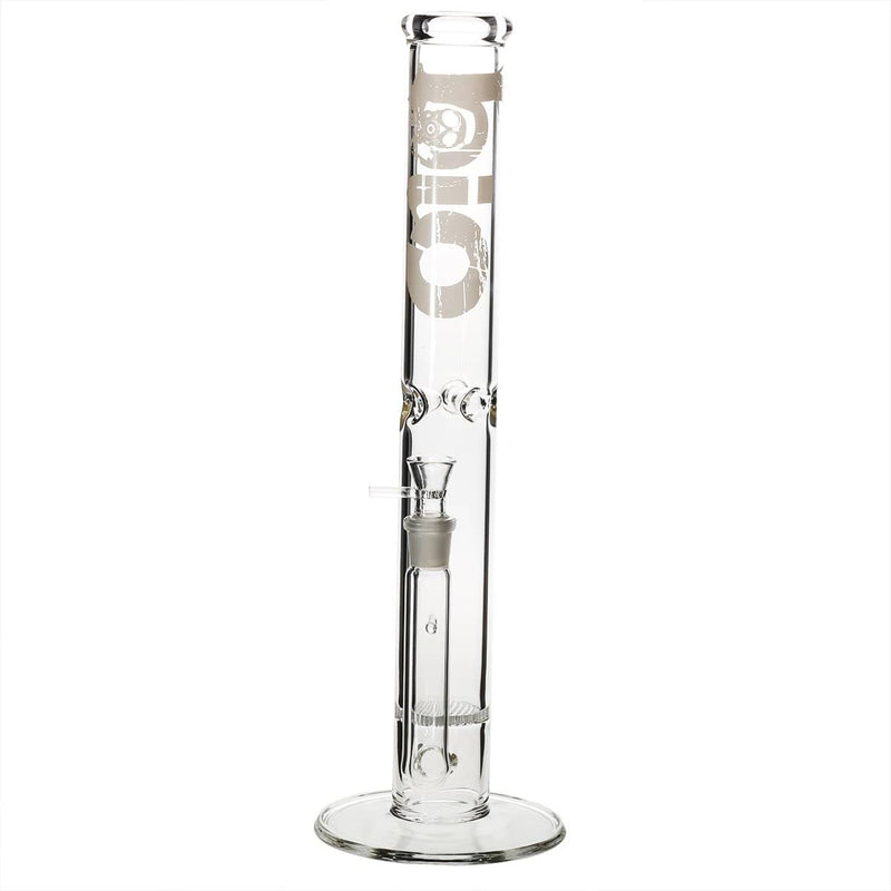 Bio Glass Glass Bong 18" BIO Honeycomb Water Pipe - White Logo