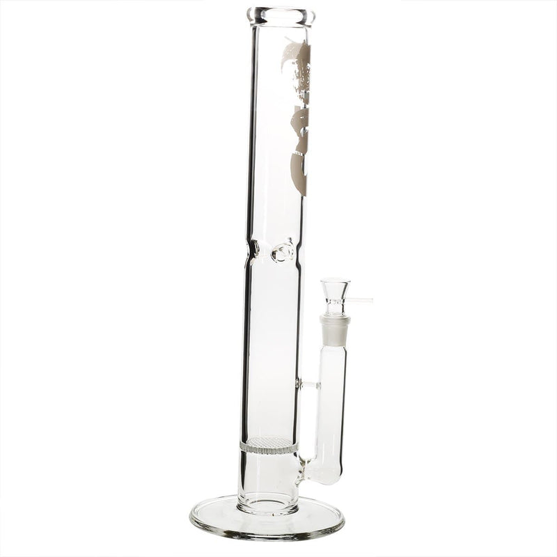 Bio Glass Glass Bong 18" BIO Honeycomb Water Pipe - White Logo