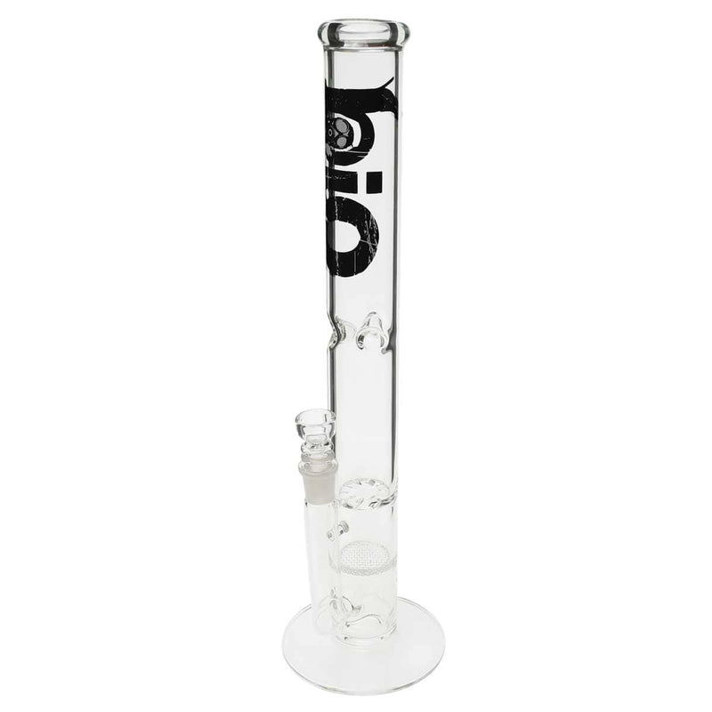 Bio Glass Glass Bong 18" BIO Hurricane / Honeycomb Water Pipe - Black Logo