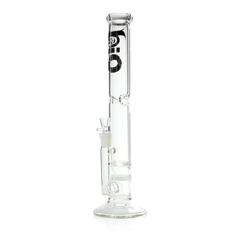 Bio Glass Glass Bong 18" BIO Hurricane / Honeycomb Water Pipe - Black Logo