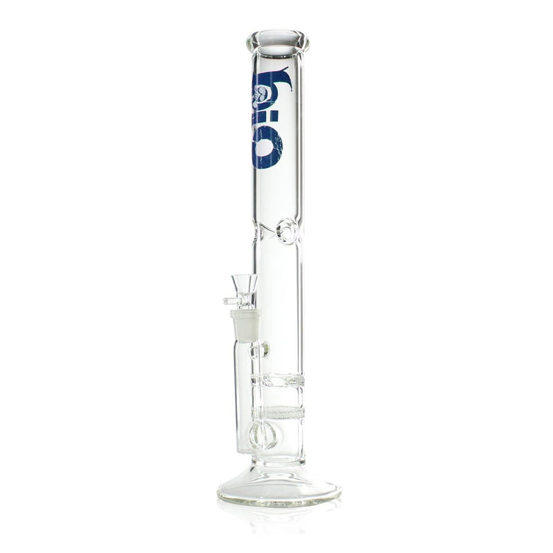 Bio Glass Glass Bong 18" BIO Hurricane / Honeycomb Water Pipe - Blue Logo