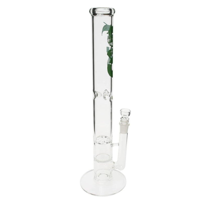 Bio Glass Glass Bong 18" BIO Hurricane / Honeycomb Water Pipe - Green Logo