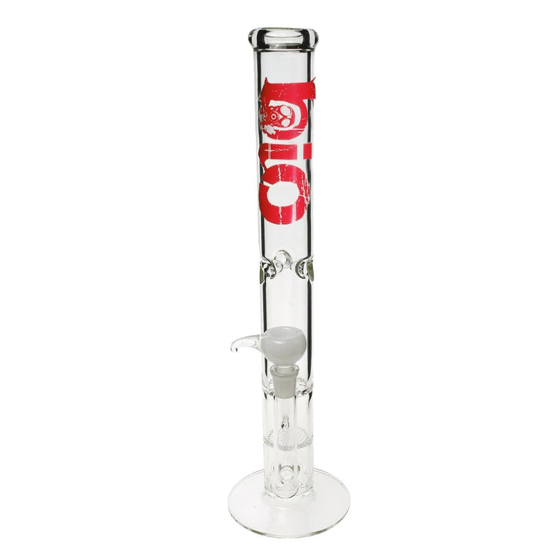 Bio Glass Glass Bong 18" BIO Hurricane / Honeycomb Water Pipe - Red Logo