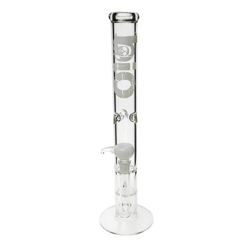 Bio Glass Glass Bong 18" BIO Hurricane / Honeycomb Water Pipe - White Logo