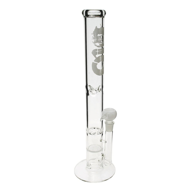 Bio Glass Glass Bong 18" BIO Hurricane / Honeycomb Water Pipe - White Logo