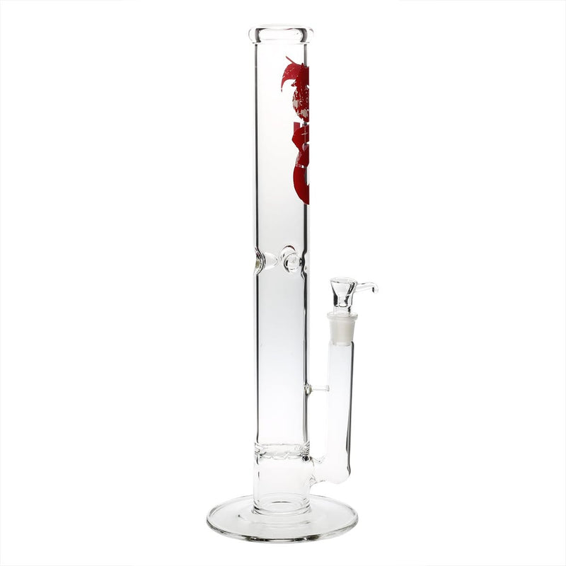 Bio Glass Glass Bong 18" BIO Hurricane Water Pipe - Red Logo