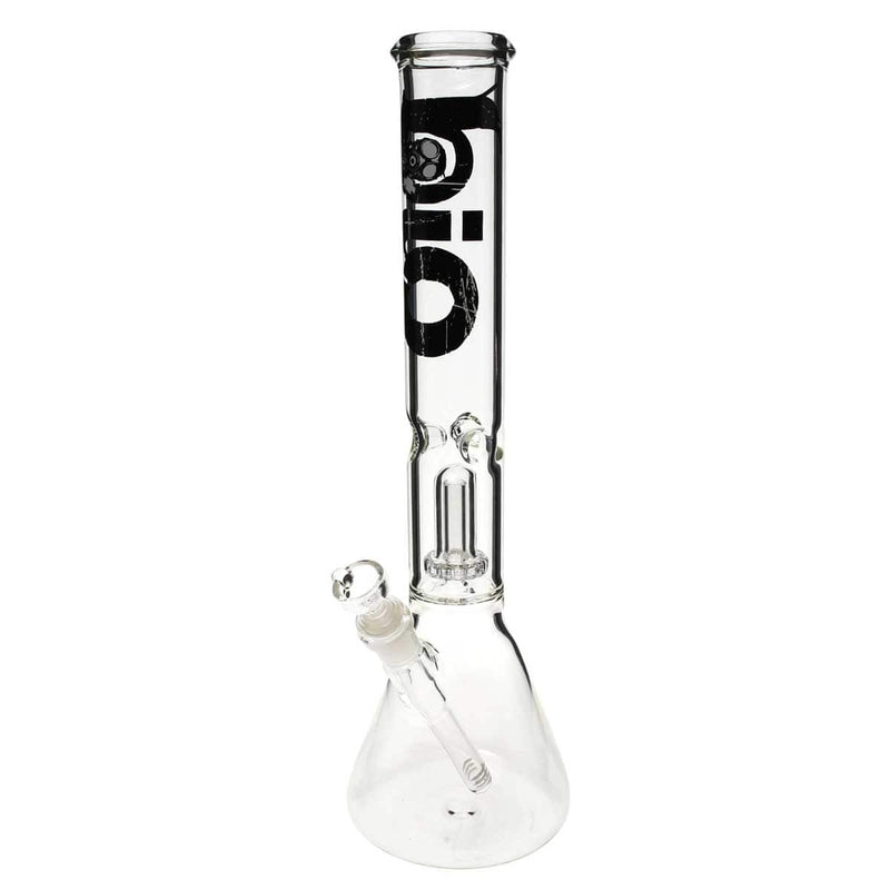 Bio Glass Glass Bong 18" BIO Showerhead Beaker Water Pipe - Black Logo