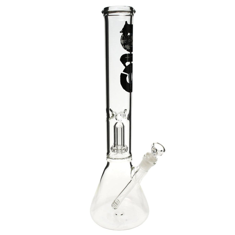 Bio Glass Glass Bong 18" BIO Showerhead Beaker Water Pipe - Black Logo