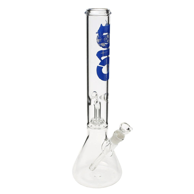 Bio Glass Glass Bong 18" BIO Showerhead Beaker Water Pipe - Blue Logo