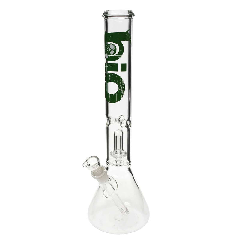 Bio Glass Glass Bong 18" BIO Showerhead Beaker Water Pipe - Green Logo