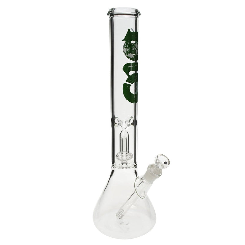 Bio Glass Glass Bong 18" BIO Showerhead Beaker Water Pipe - Green Logo