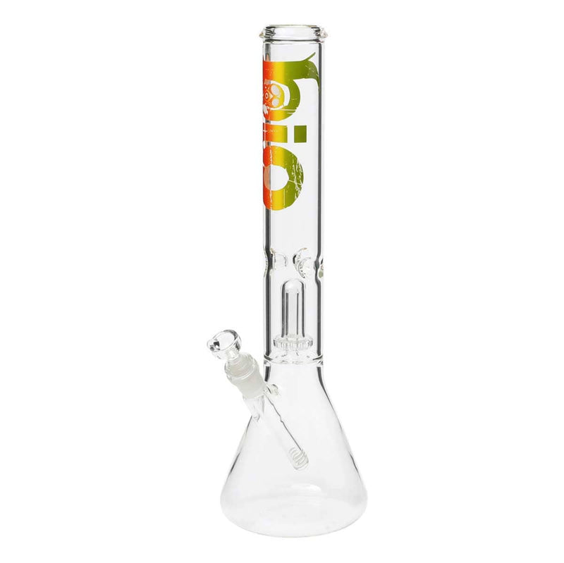 Bio Glass Glass Bong 18" BIO Showerhead Beaker Water Pipe - Rasta Logo