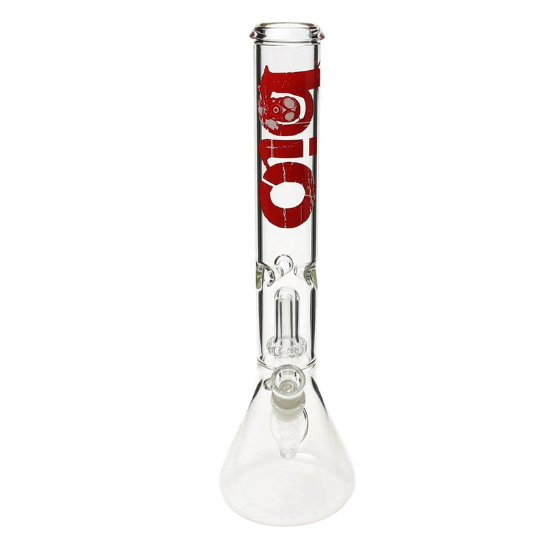 Bio Glass Glass Bong 18" BIO Showerhead Beaker Water Pipe - Red Logo