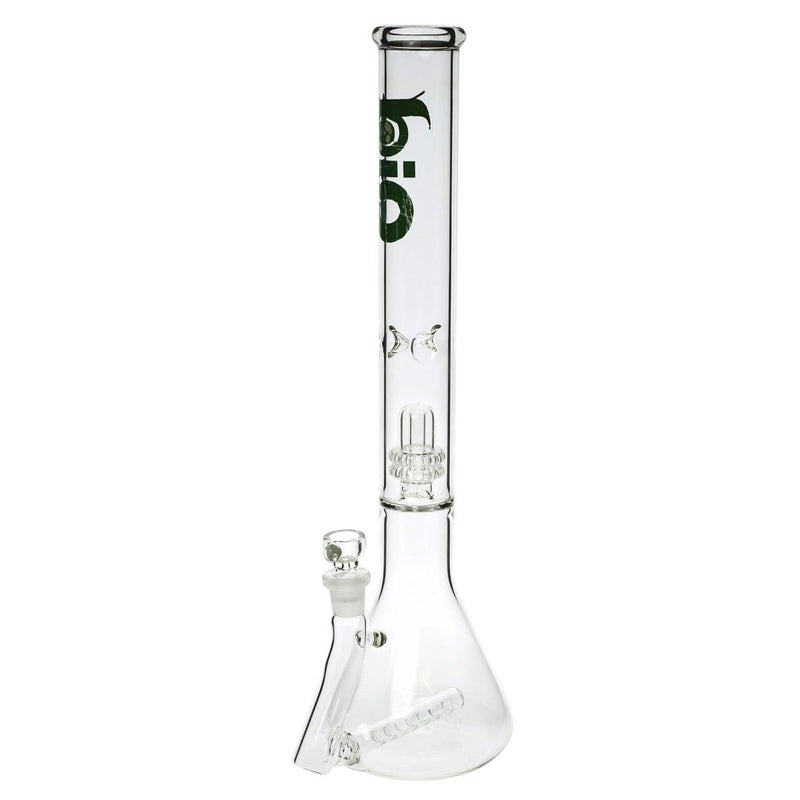 Bio Glass Glass Bong 18" BIO Showerhead / Inline Beaker Water Pipe - Clear With Logo