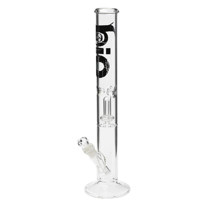 Bio Glass Glass Bong 18" BIO Showerhead Straight Water Pipe - Black Logo