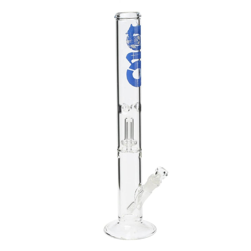 Bio Glass Glass Bong 18" BIO Showerhead Straight Water Pipe - Blue Logo