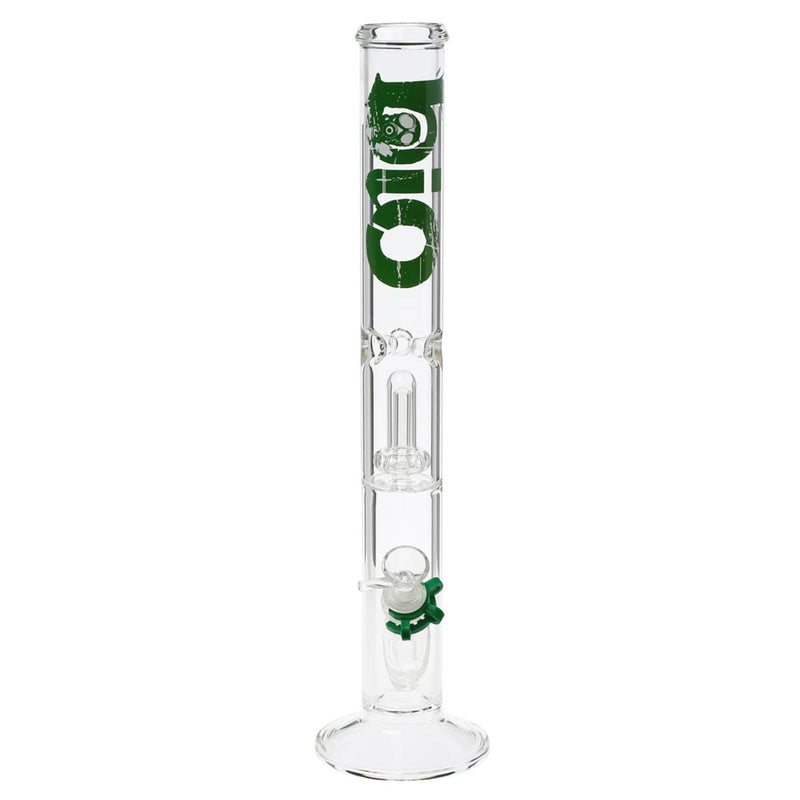 Bio Glass Glass Bong 18" BIO Showerhead Straight Water Pipe - Green Logo