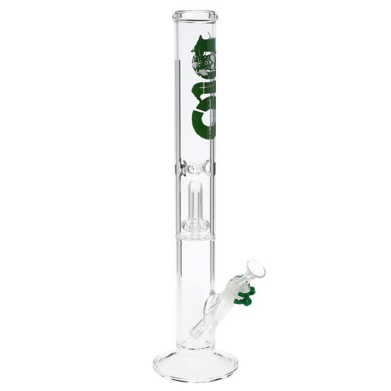 Bio Glass Glass Bong 18" BIO Showerhead Straight Water Pipe - Green Logo