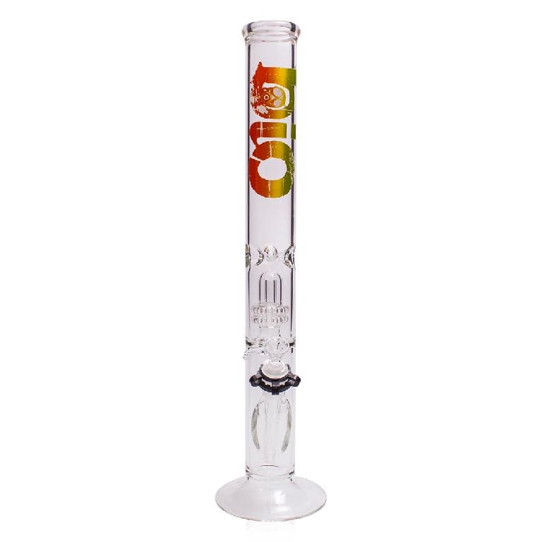 Bio Glass Glass Bong 18" BIO Showerhead Straight Water Pipe - Rasta Logo