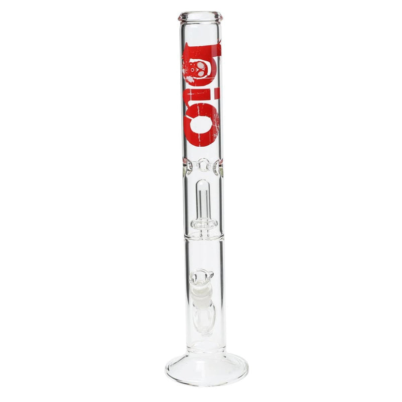 Bio Glass Glass Bong 18" BIO Showerhead Straight Water Pipe - Red Logo